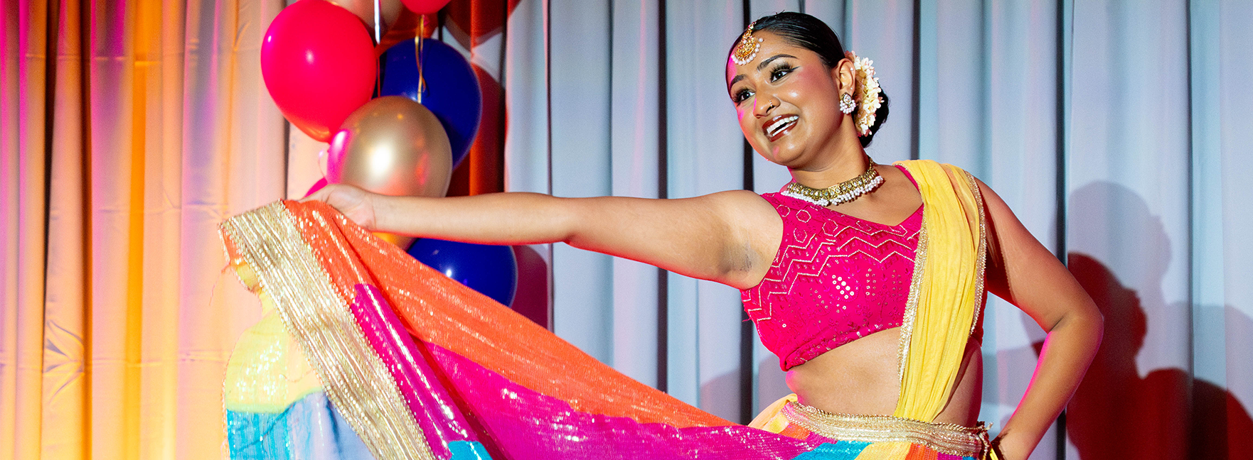 A Diwali performer on stage