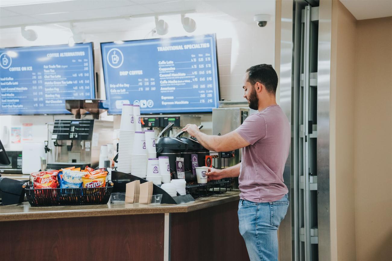 Self-serve coffee at Chamber's