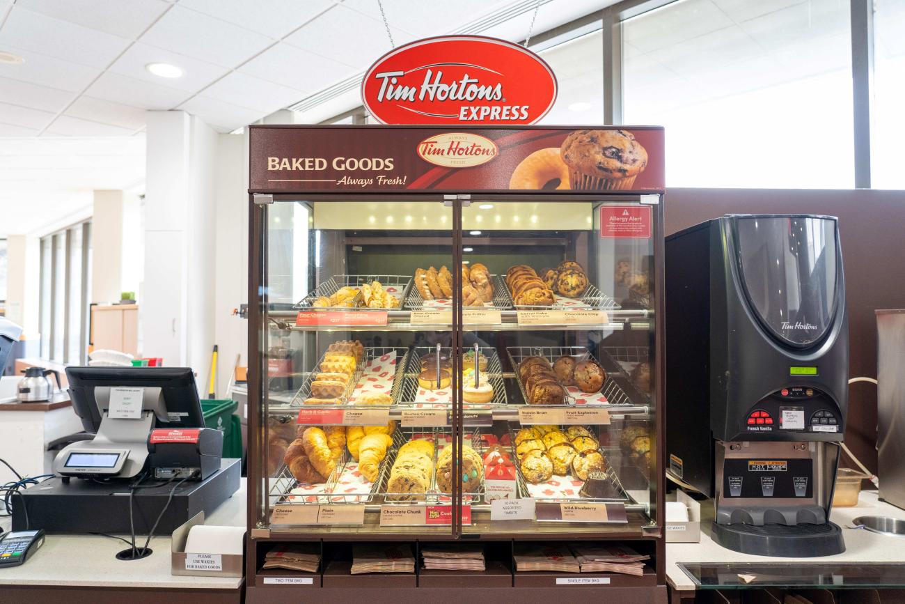 Baked goods in Tim's Express