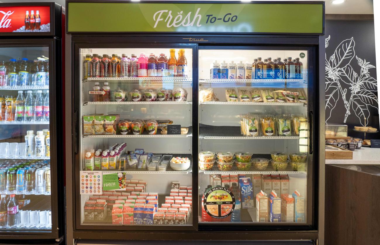 Fresh To-Go Fridge in Lucy's Eatery