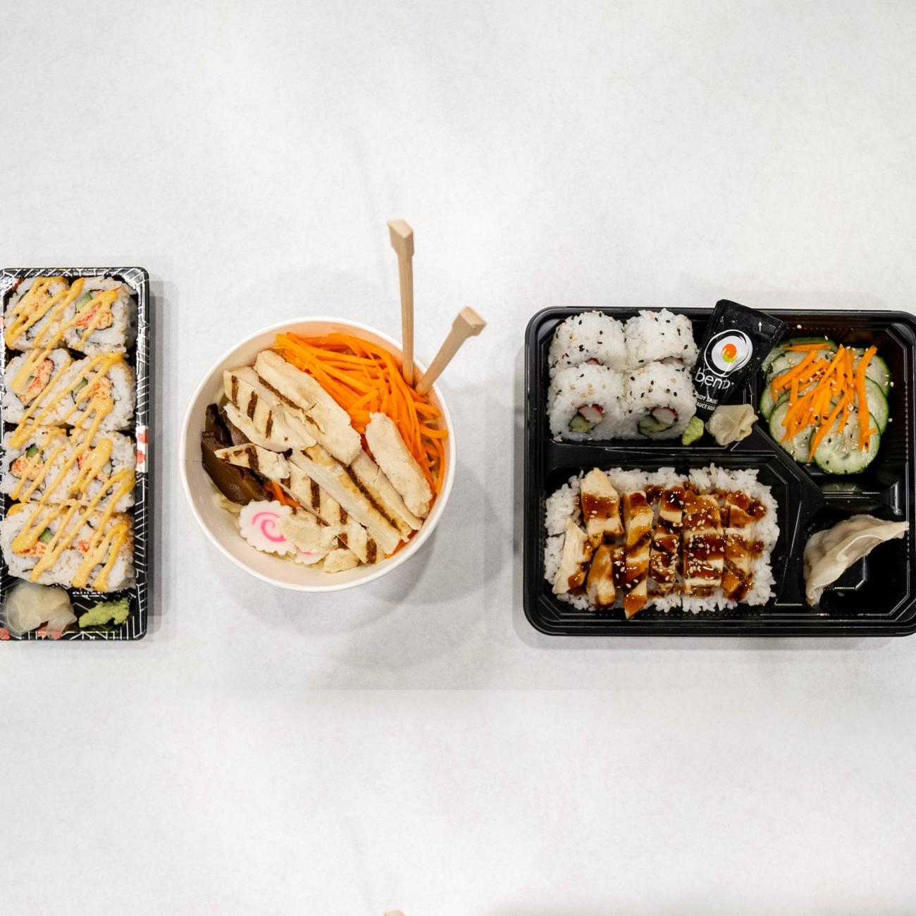 Sushi, Ramen and Bento box from Bento in Lucy's