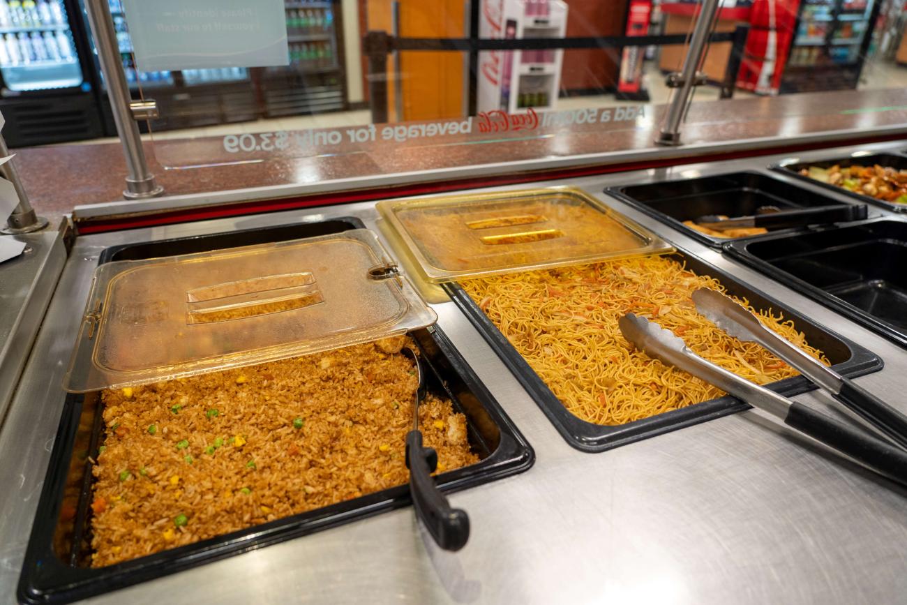 Stir fried rice and noodles