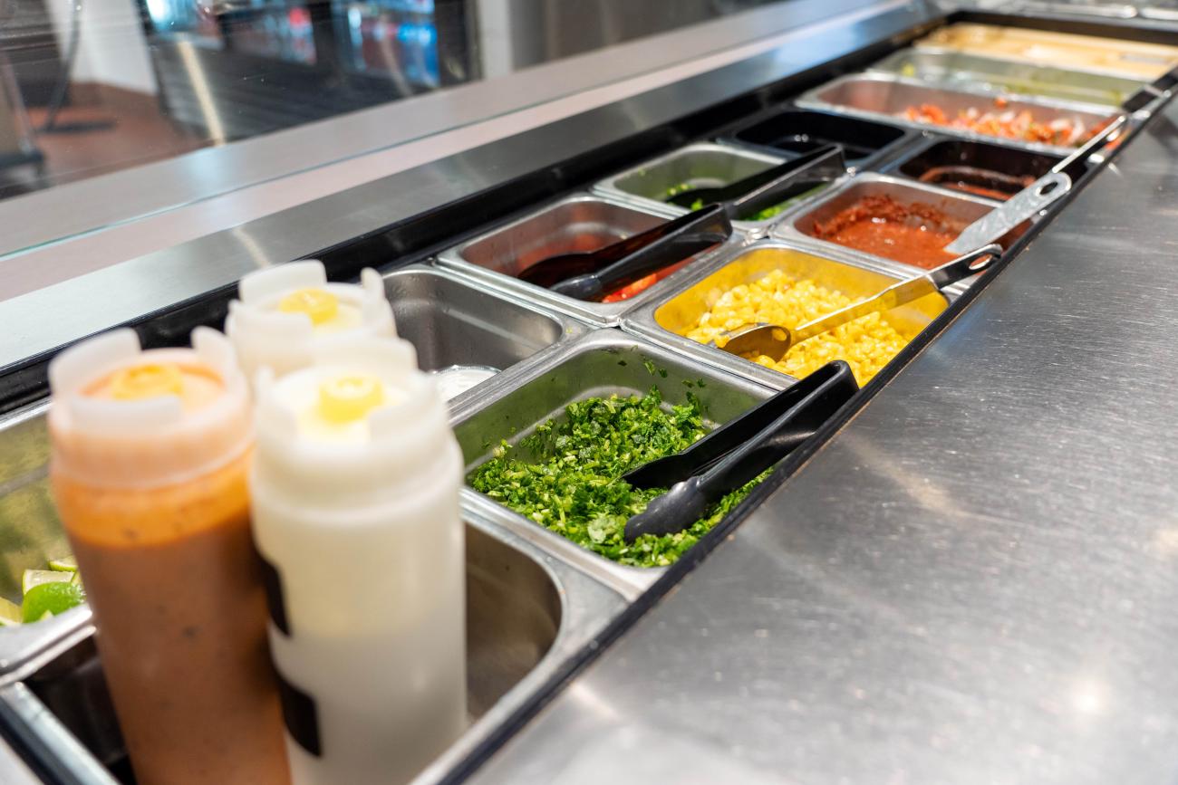 Burrito sauces and toppings