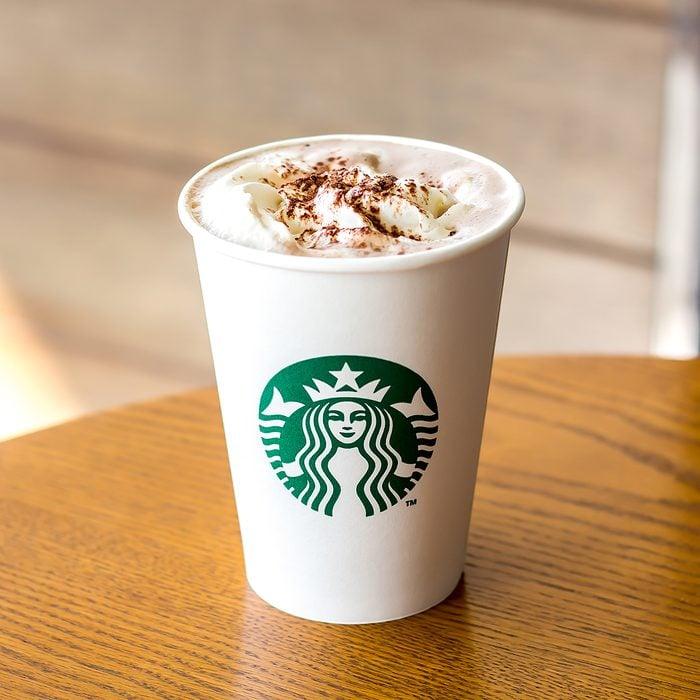 A starbucks hot beverage