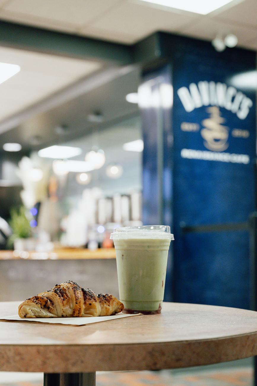 matcha and croissant