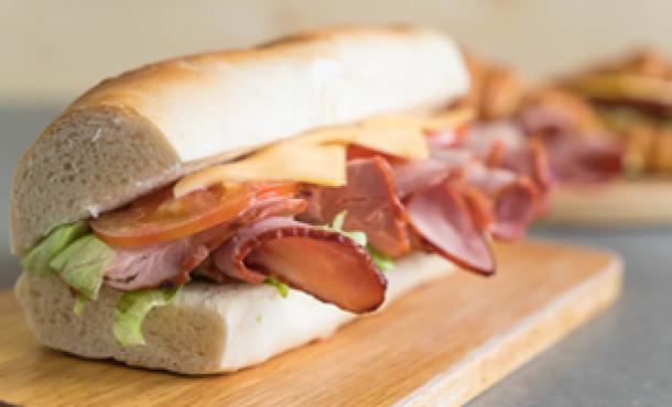 A photo of a sandwich