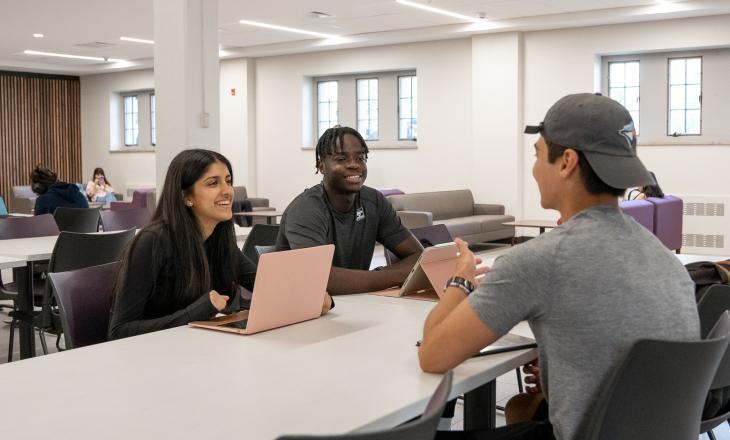 Students studying together